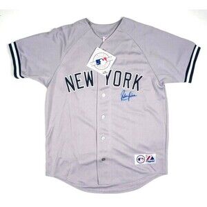 RUBEN SIERRA AUTOGRAPHED SIGNED NEW YORK YANKEES JERSEY SIZE L ELITE SPORTS COA